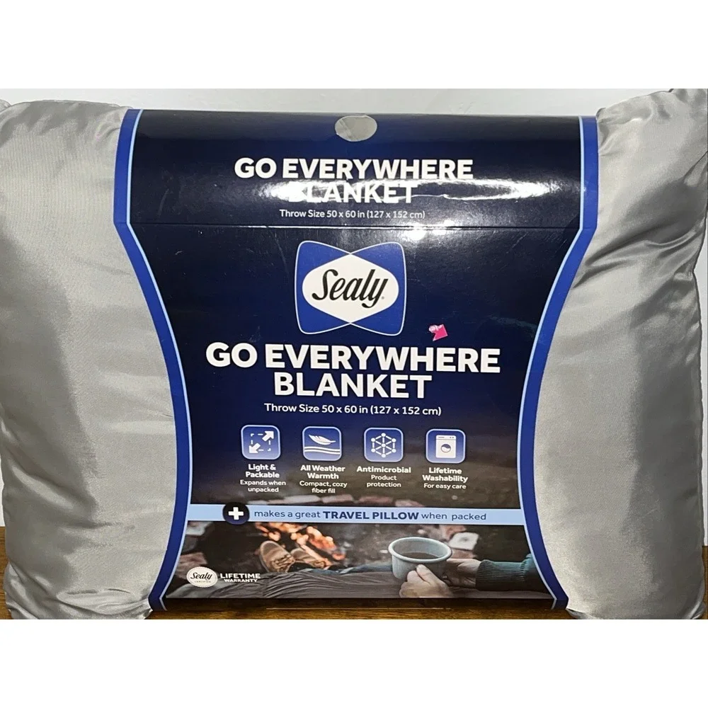 Sealy® Go Everywhere Blanket - Gray - Throw Size 50